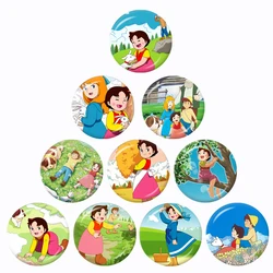 New Heidi the Girl of the Alps 12mm/16mm/18mm/20mm/25mm/30mm Round Photo Glass Cabochon Demo Flat Back Making Finding