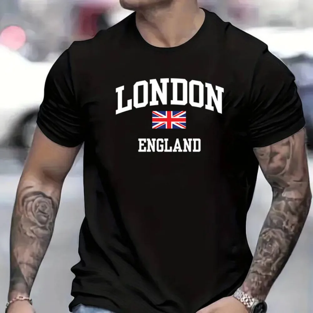 London T-shirt Official National Flag Printed Mens Short Sleeve Cotton Shirt Tee Graphic Tshirts for Men Clothing Women Tops