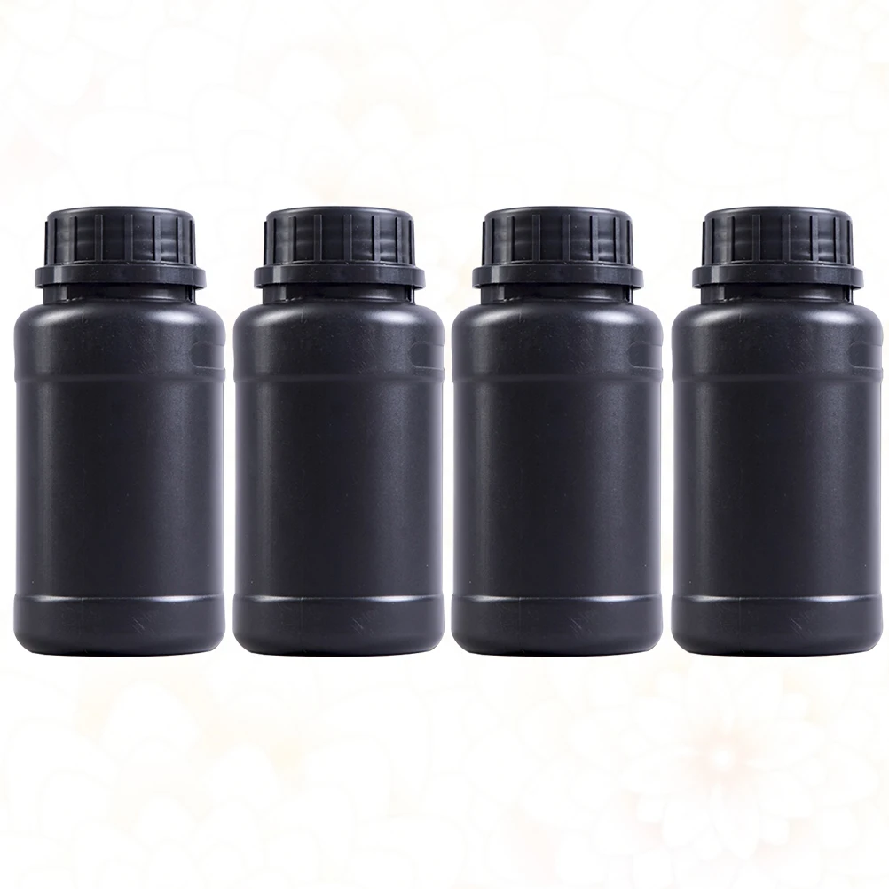 

4pcs Plastic Bottles Lightproof Hdpe Acid Alkaline Resistant Sealing Storage Container For Liquid Fertilizer Chemical