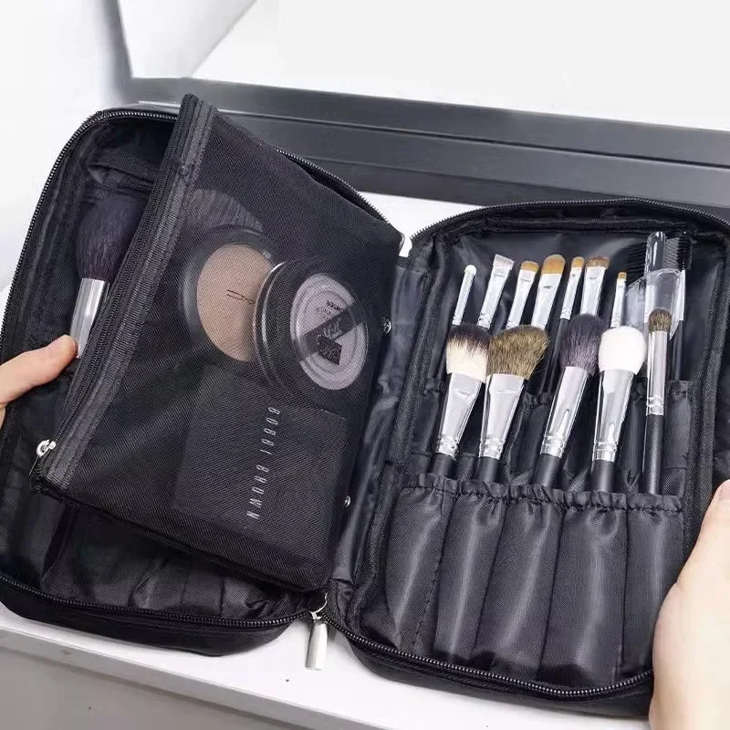 Makeup Brush Storage Bag Multi Functional Folding Professional Makeup Bag Brush Organizer Travel Toiletry Case Makeup Bag