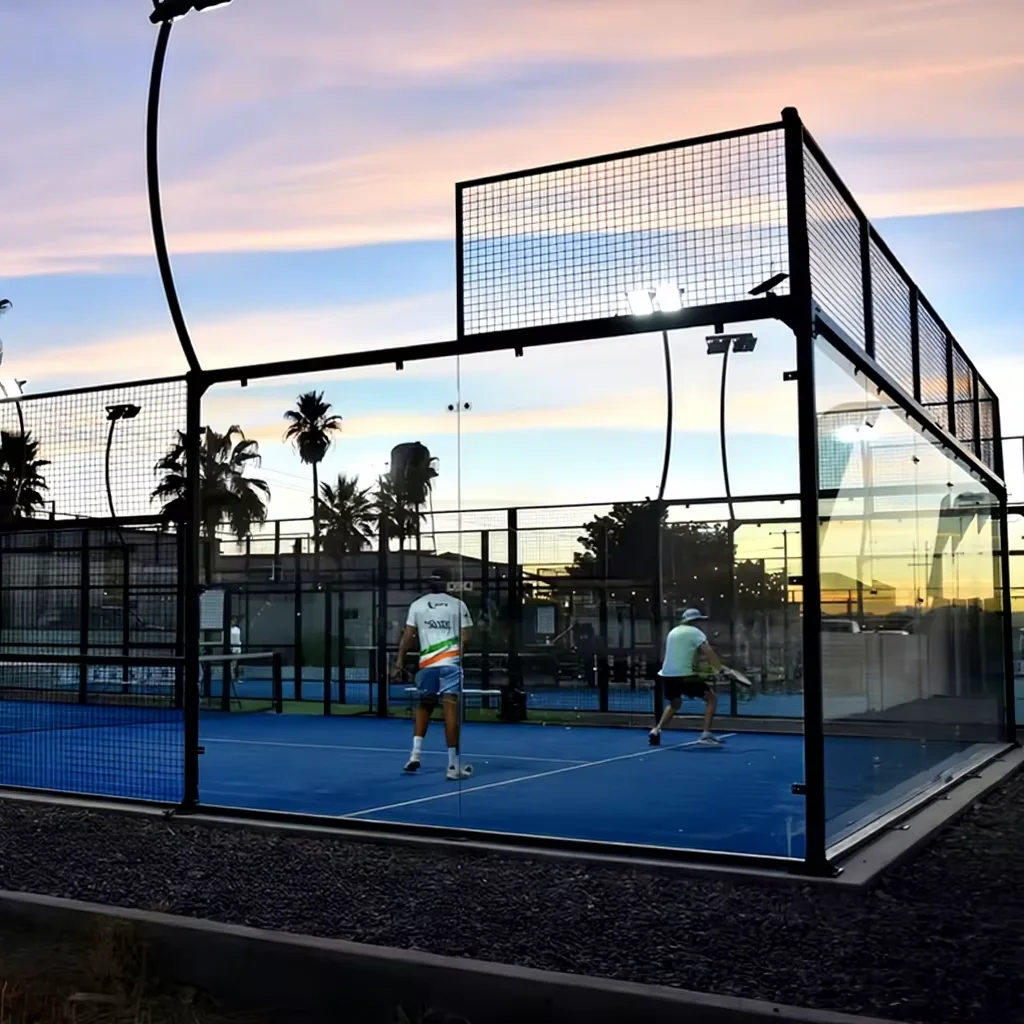 Custom Full Set Padel Court Outdoor Panoramic Cage Tennis Professional Squash Facilitie