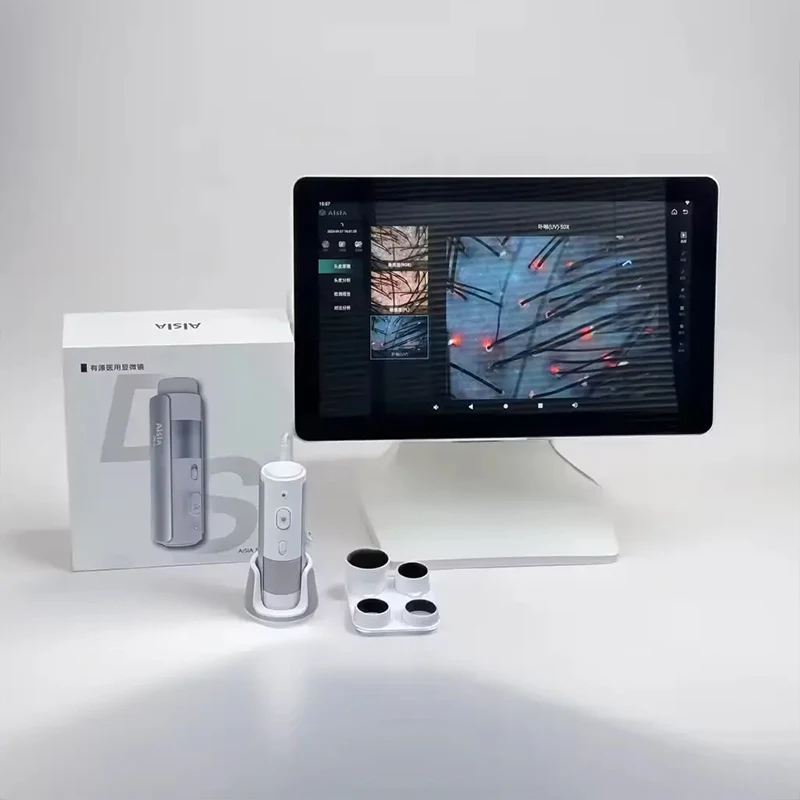 Détecteur de fuite de cheveux HD, Scanner de cuir chevelu, prévention de la perte de cheveux, analyseur de miroir capillaire, dispositif d'analyse de détection professionnel