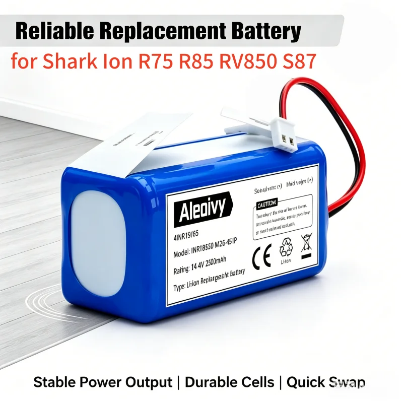 6800mAh Lithium Ion Replacement Battery RVBAT850 for Shark Ion R75 R85 RV850  Robot Vacuum Cleaner,  Upgrade Long Working Time