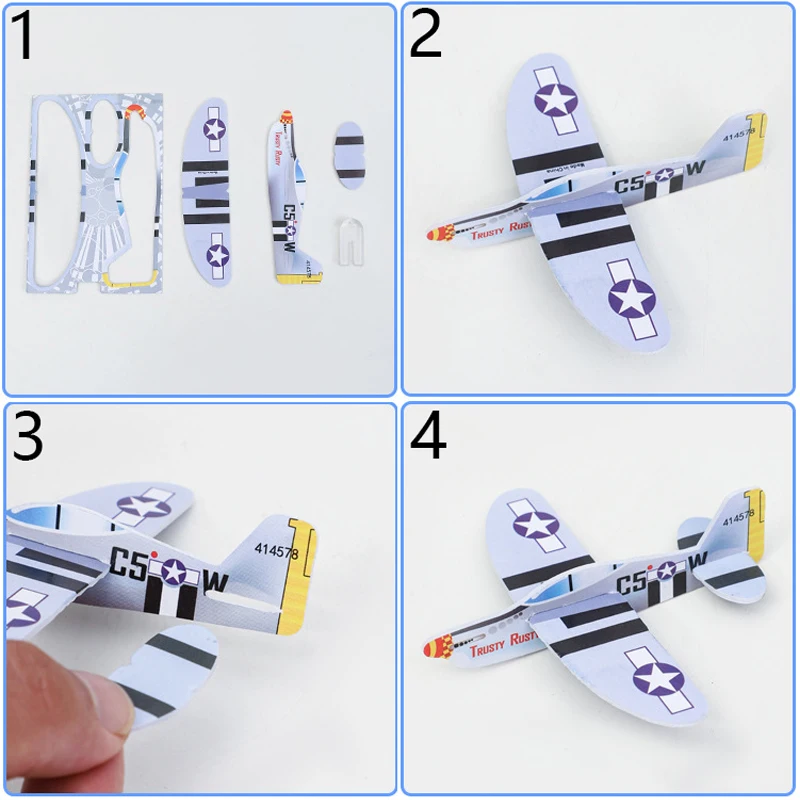 20pcs/bag Mini Airplane Assembly Puzzle Toys Kids Birthday Party Favor Boys Girls Gift Classroom Prize Goodie Fillers