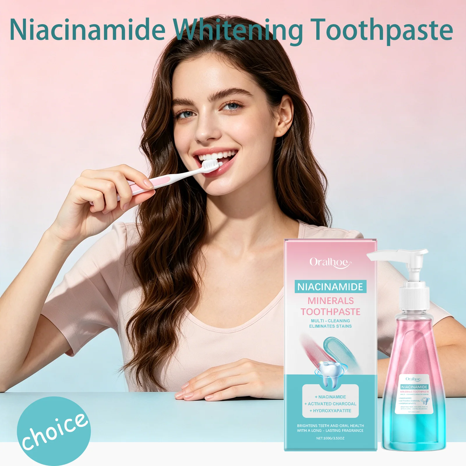 Niacinamide Whitening Toothpaste Effectively Remove Surface Stains Refresh Breath Prevent Bad Breath Teeth Whitening Toothpaste