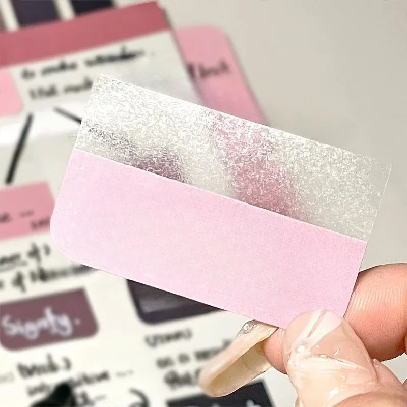 Y2K Pink Black Gradient Color Index Stickers Cute Girl Writable Notebook Planner Page Mark Sticker Sticky Note Kawaii Stationery