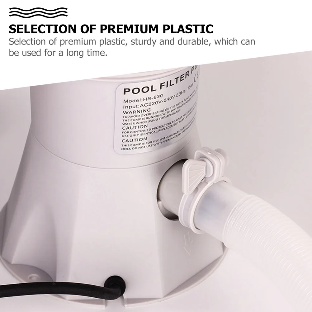 

1 set Swimming Cleaner Water Filter Pump Electric Pool Pump Home Pool Filter System Sturdy Durable Longtime Use for Family Pools