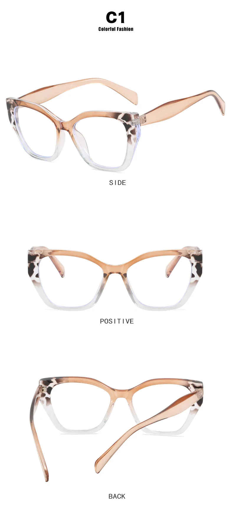 Cat Eye Photochrome Myopie Gläser Frauen Outdoor Drehen Grau Kurzsichtige Brillen Weibliche Klassische Rezept Optische Gläser – Detail 14