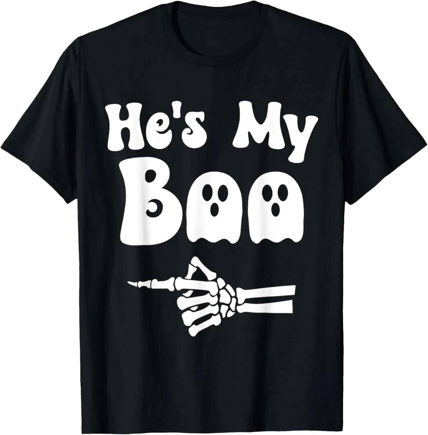 He's My Boo Matching Halloween Pajama Couples He's My Boo T-Shirt