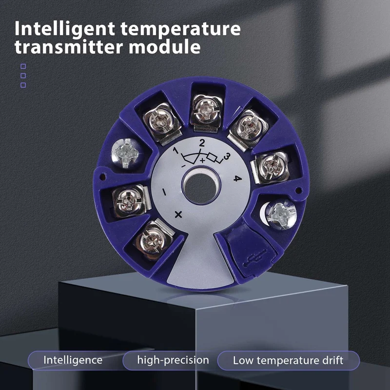 Programmable Thermocouple RTD PT100 To 4-20MA Converter TC RTD Input 4-20MA Output Head-Mounted Temperature Transmitter