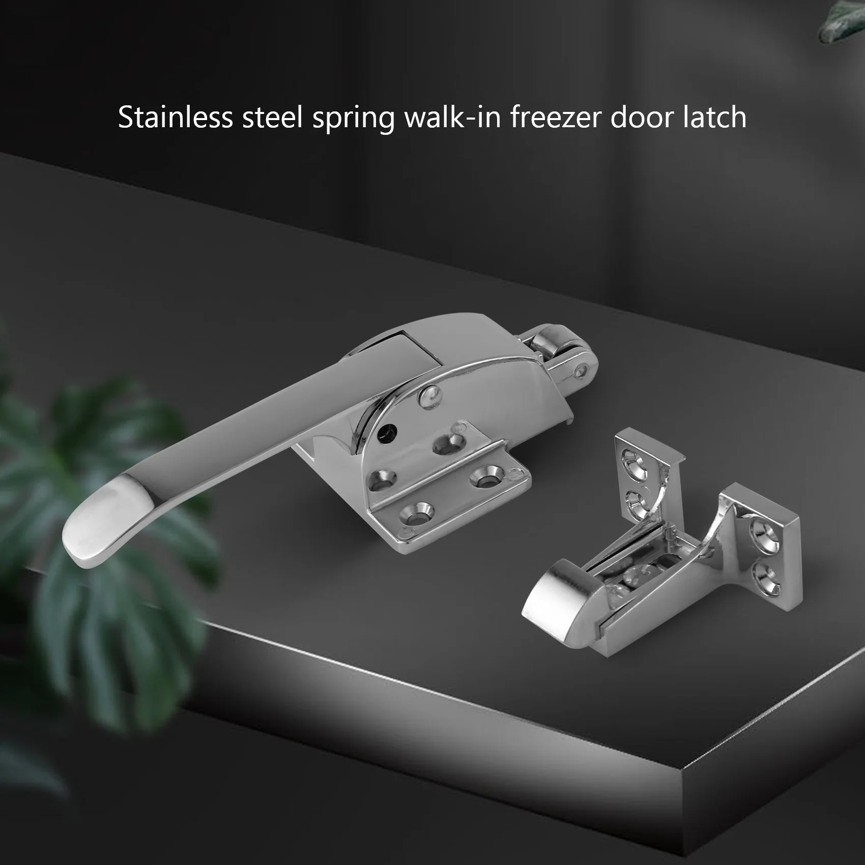 Special SODIAL(R) Stainless Steel Spring Loaded Walk In Freezer Cooler Door Handle Latch