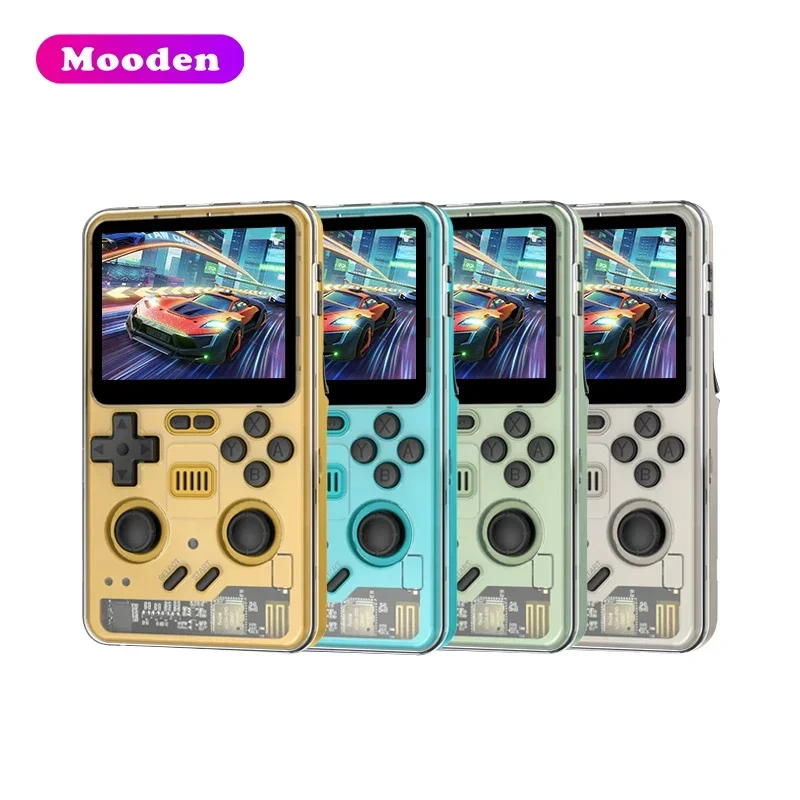 L POWKIDDY RGB20 PRO 3.2 Inch IPS Screen Retro Punk Style Handheld Gaming Console Classic Game Player Children's Gift