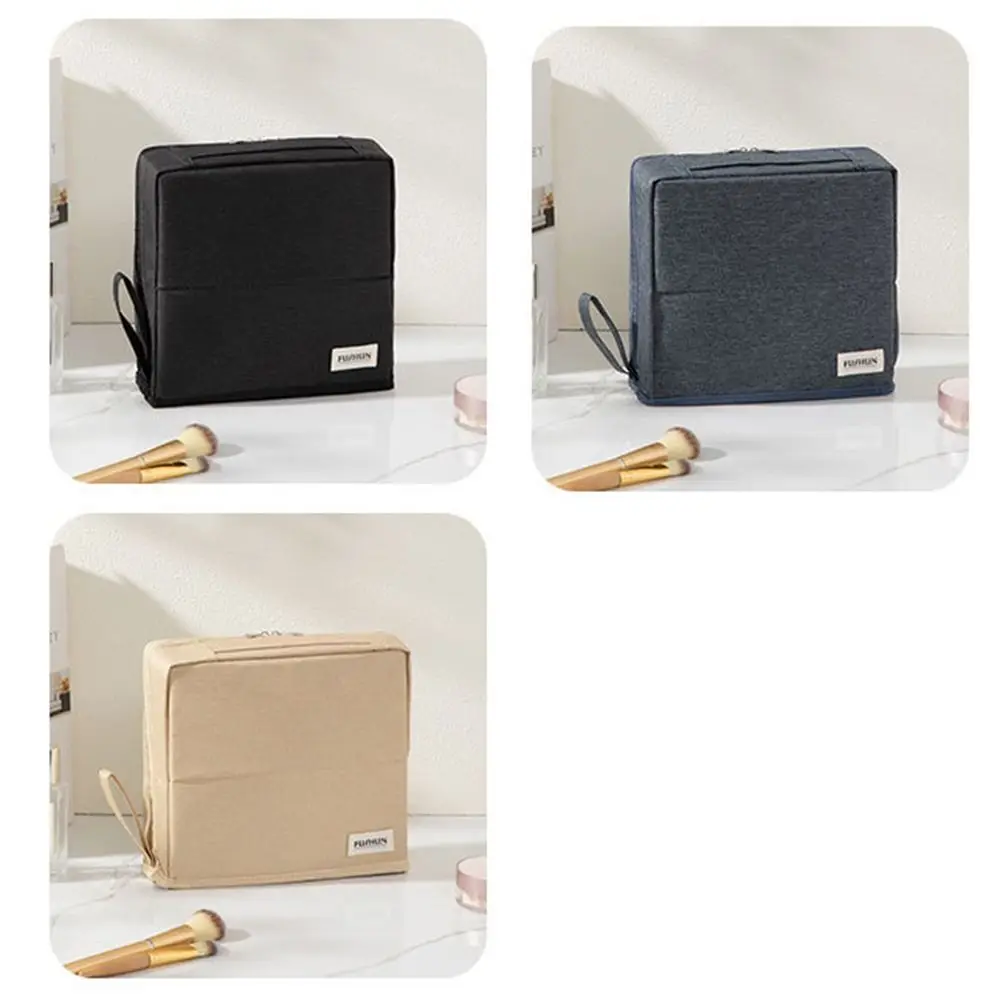 Large Capacity Vertical Makeup Bag Portable Wear-resistant Skincare Storage Bag Standable Multifunctional Student Stationery Bag