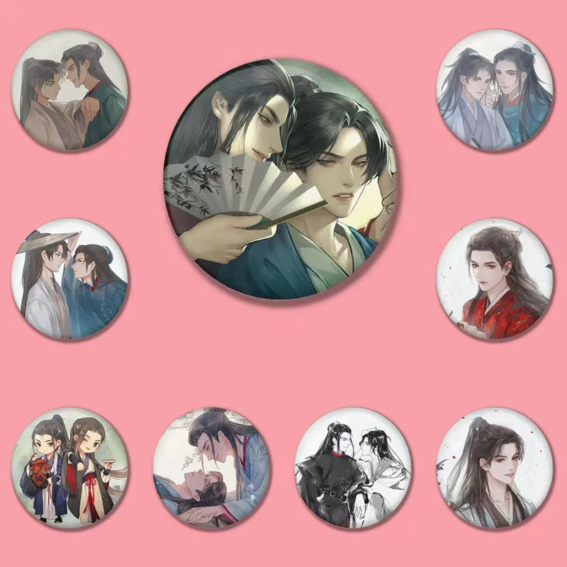 Shan er ling neue Anime Abzeichen Ehren wort wen Kexing Zhou Zishu Cartoon Metall Brosche Männer Frauen Anstecknadeln Schmuck Zubehör