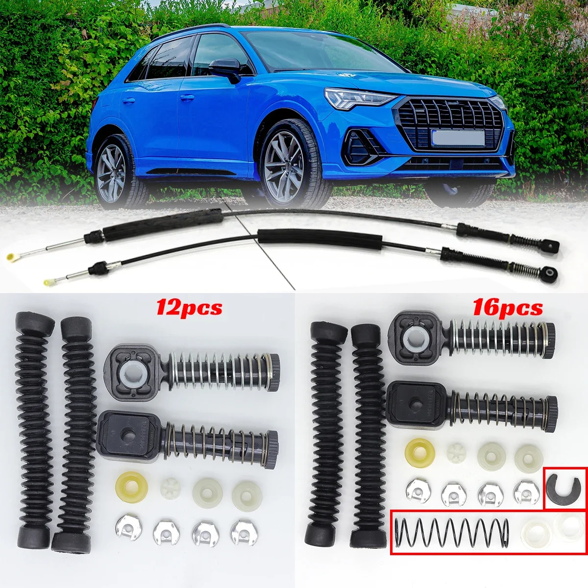 Manual Gear Shift Selector Linkage Cable Bowden Rod Connect Gaiter Bushing for Audi A1 8X 2010-2015 Transmission Accessories Car