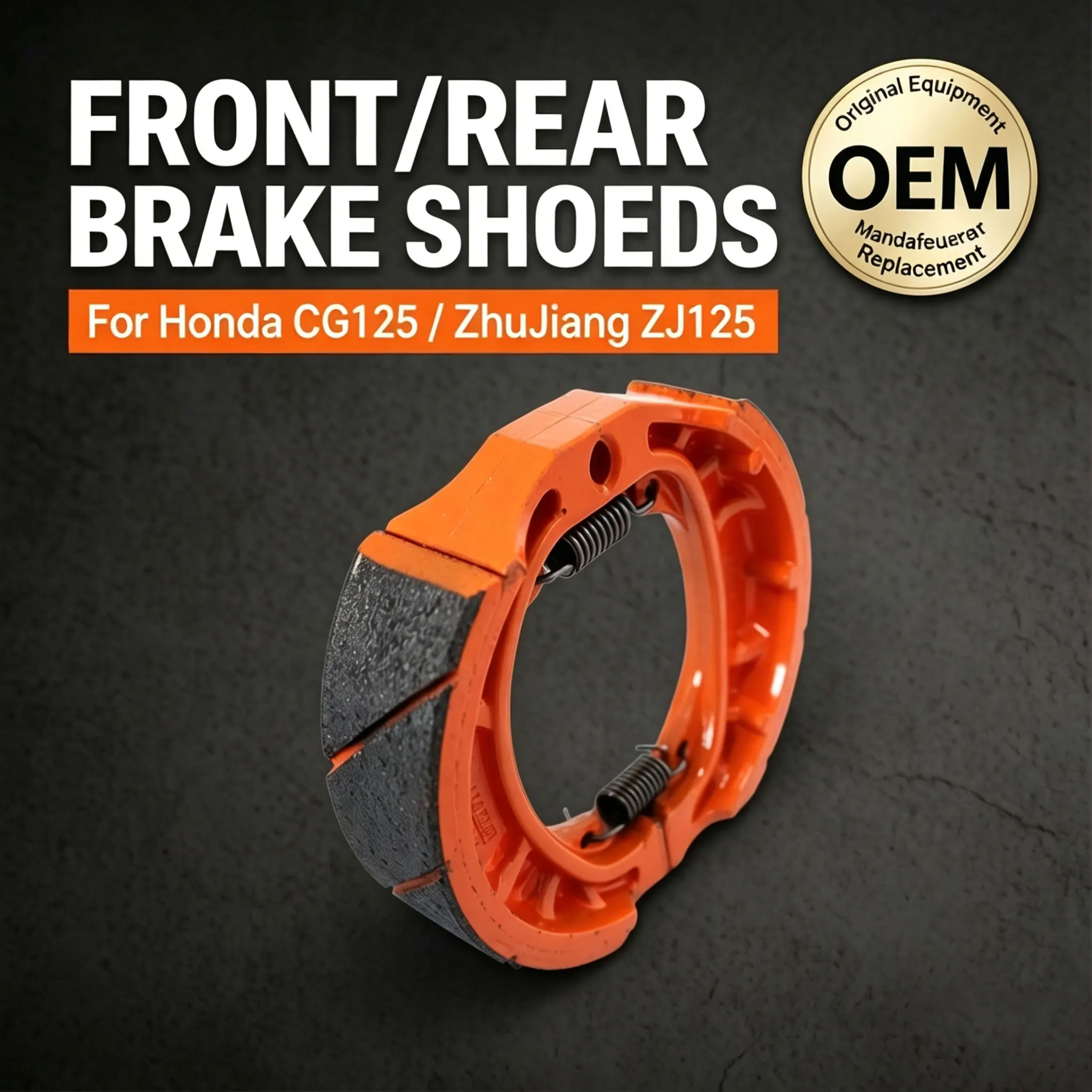 Motorcycle Brake Shoes For Honda CG125 ZJ125 Rear Front Drum Brake Pads Moped Scooter Brake Linings Spare Parts Accessories