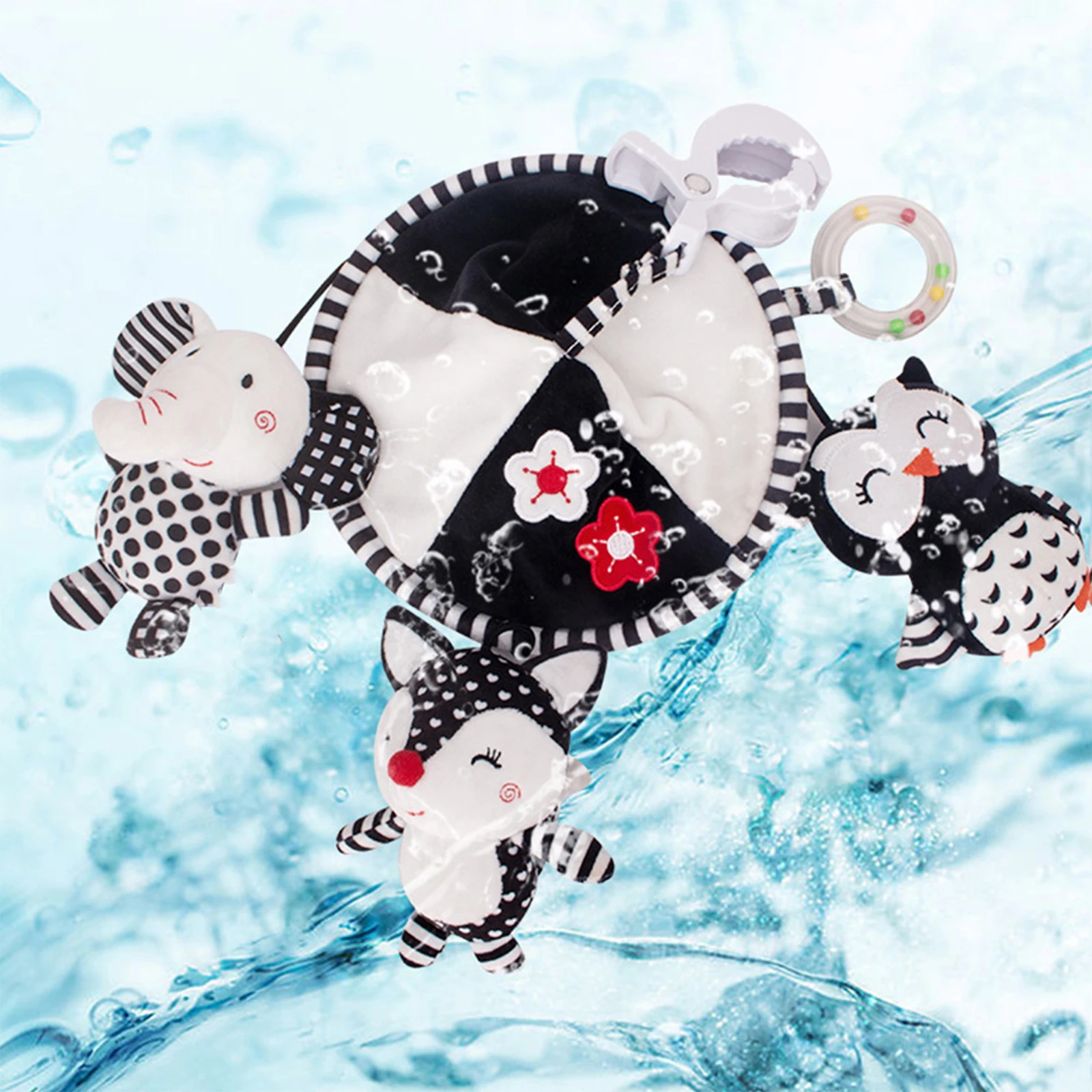 Schattige Olifant Baby Hangende Rammelaar Babywieg Hanger Comfort Bed Hanger Verbeter Motorische Vaardigheden Educatieve Hangende Rammelaar