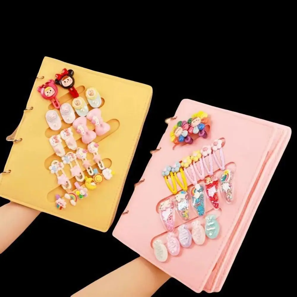 

Large Capacity Hair Accessories Storage Book Space Saving Loose-leaf Hairpins Display Book Foldable Hair Bows Organizer