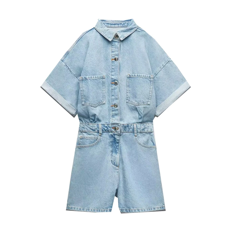 

Summer 2024 High Waist Casual Denim orts Dr Trendy Street Sle Women's Faion No Brand mid Waist ort Pants