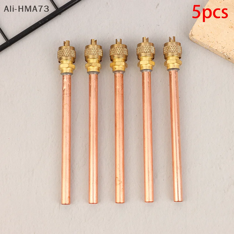 

5Pcs/Set Garden Air Conditioner Refrigerator Refrigeration 125MM Accessories Valves Copper Tube Filling Parts DIY Power Tool