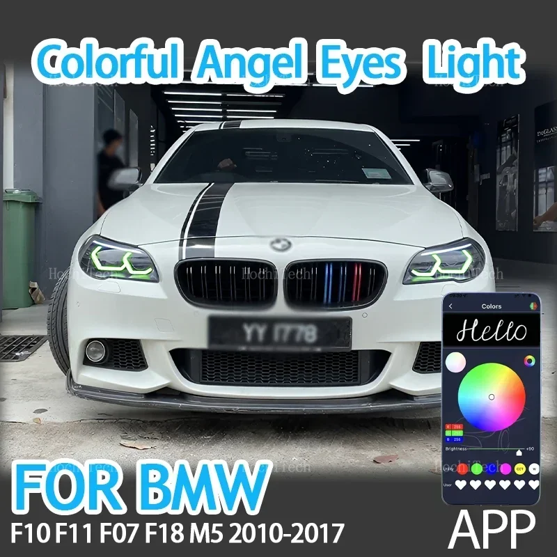 

Multi Colors RGB Rings M4 style Light LED Angel Eyes Kit with APP control For BMW 5 series F10 F11 F07 F18 M5 2010-2017