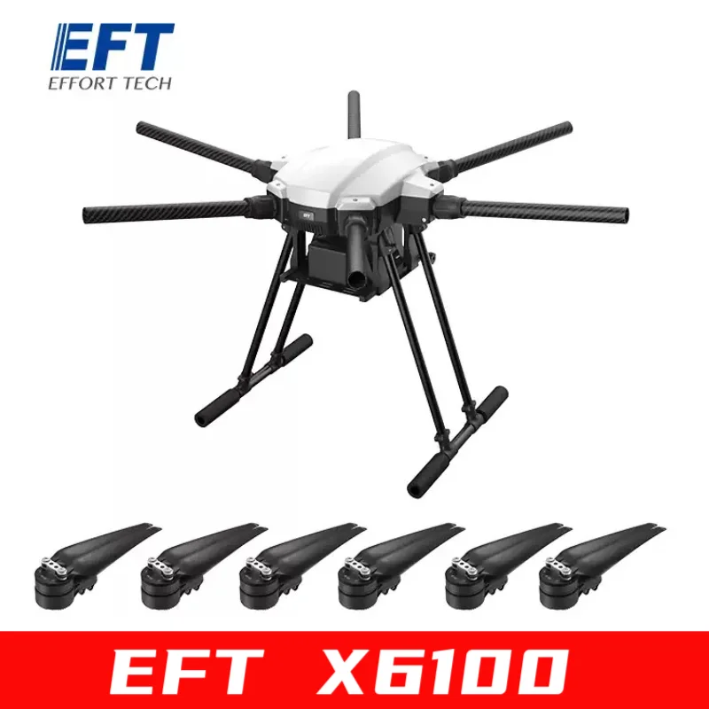 EFT X6100 six-axis industrial drone frame with E5 power system 18-inch carbon fiber folding propeller 40A ESC drone kit