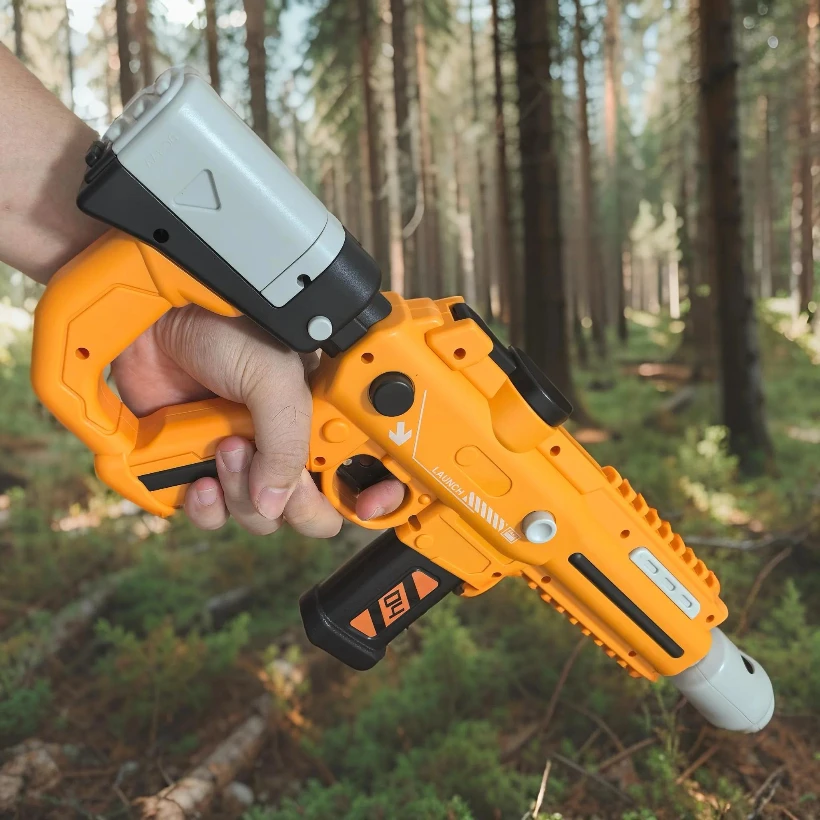 Pistola ad acqua Emitti a luce LED estiva Pistola ad acqua elettrica ad alta pressione completamente automatica da spiaggia per bambini Ragazzi Ragazze Collegare la bottiglia