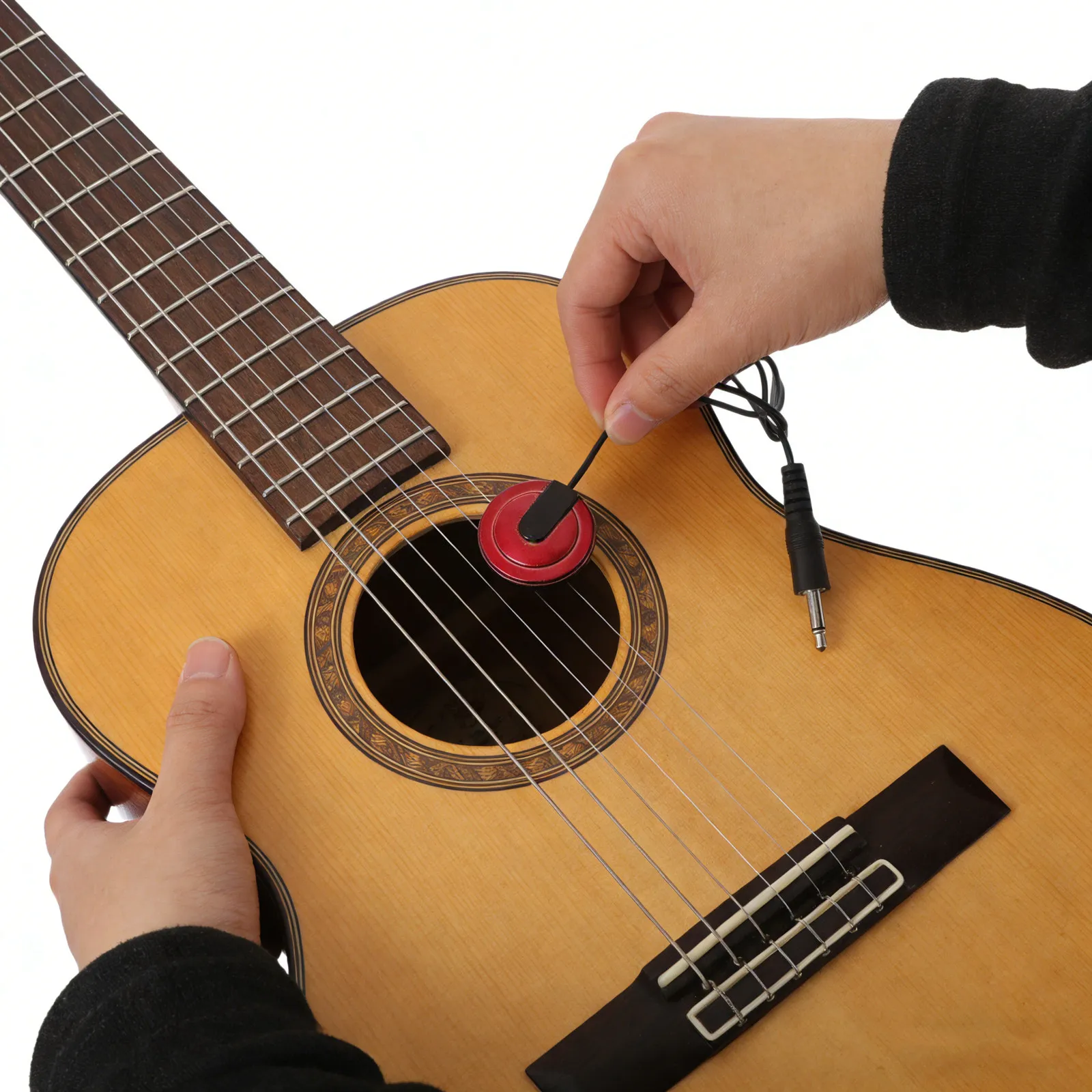 Acoustic Guitar Piezo Pickup Contact Microphone 3.5mm Jack for Studio Recording Live Performance Folk Guitar Sound Enhancement