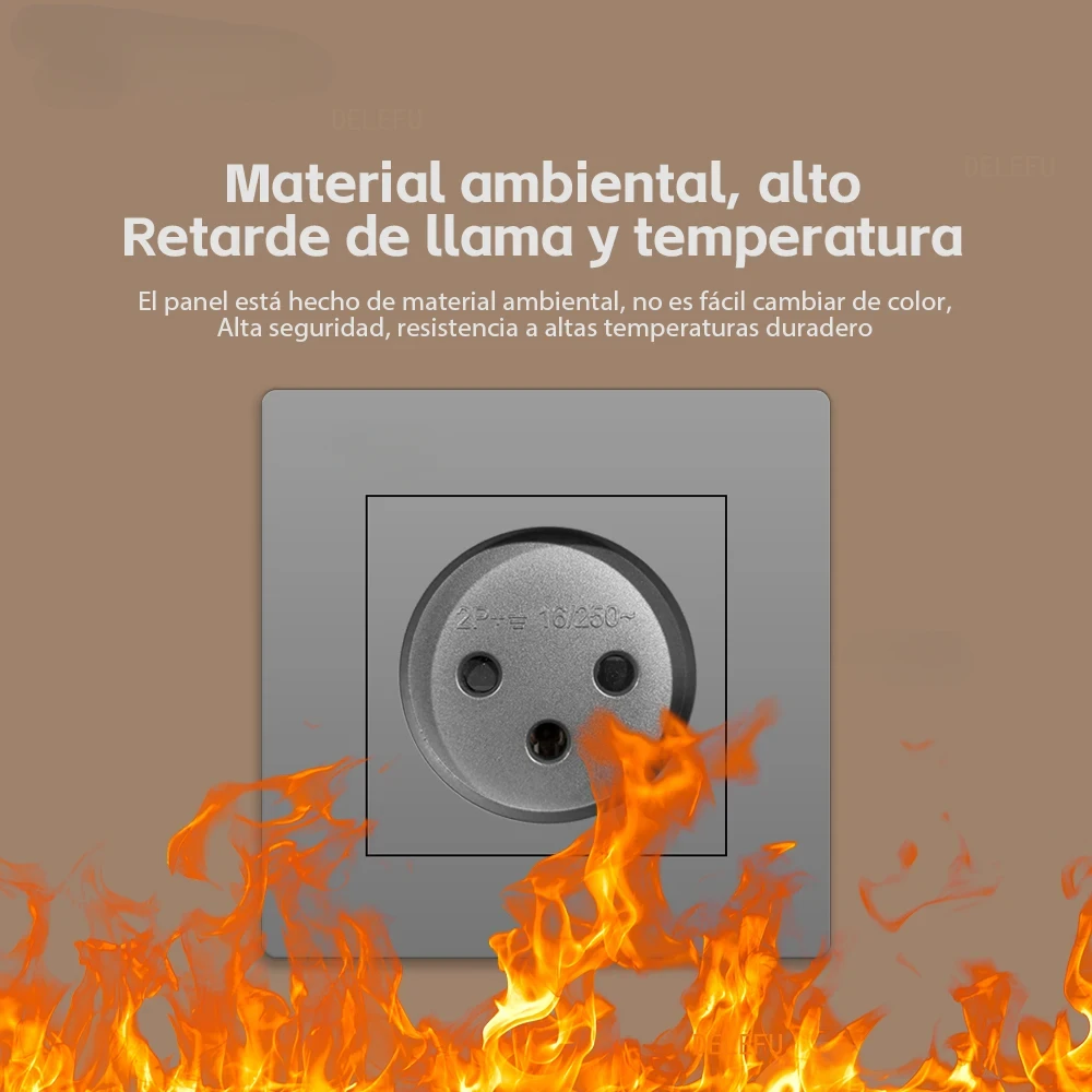 Melery Wall Socket Switch Flame Retardant Gray Israel Outlets Standard USB Type C Fast Charging PC Panel 86mm TV Phone CAT5 CAT6