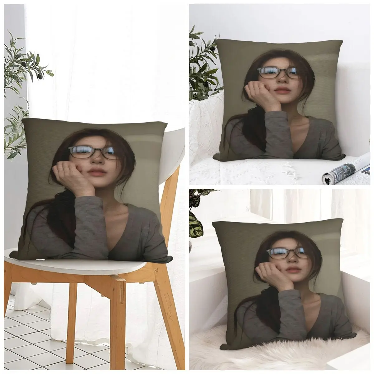 Zhao Lusi Pillow Case Rosy Cushion Cover Soft Design Pillow Cover Cute Funny Pillowcases For Office Car Home Decorative