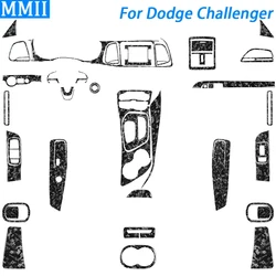 For Dodge Challenger 2015-2022 Forged Carbon Fiber Gear Shift Air Outlet Window Lift Panel Set Car Interior Accessories Sticker