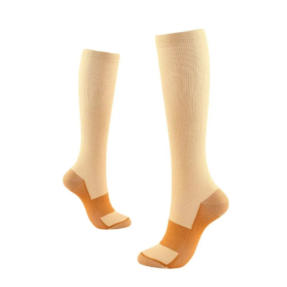 1PC Long Tube Pressure Socks Nylon Compression Outdoor Sports Socks Men\'s and Women\'s Sports Socks