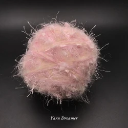 100g Pink Plush Yarn for Crochet bulk Fancy Puffy Yarn art Hand Knitting Yarn chunky wool Yarns for Knitting and Crochet thread