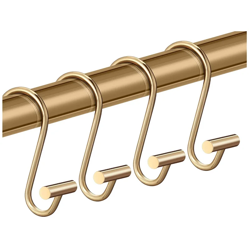 36x anéis de ganchos de cortina de chuveiro, anéis decorativos de bronze para haste de chuveiro, ganchos de chuveiro cabides em forma de t-abxk