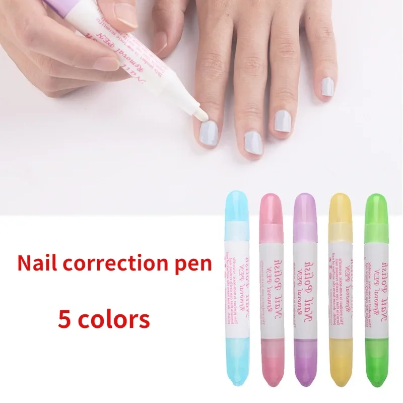 1pcs Removal Pen UV Gel Nail Polish Remover Pen Nail Art Corrector Manicure Cleaner Erase Pen +3 Tips Refillable Tools