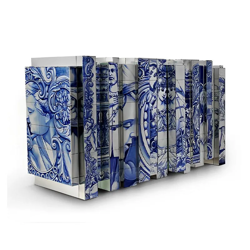 ^Strict Selection Designer Creative Handmade Painted Italian Minimalism Solid Wood Antique Storage Sideboard Villa Luxury Cabine