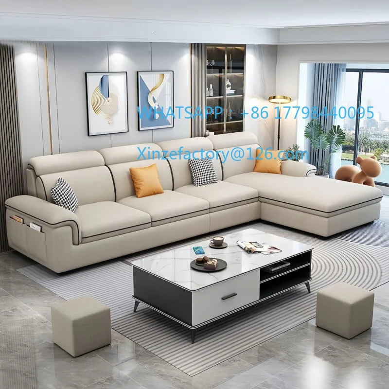 Divano in tessuto personalizzabile, moderno e semplice, soggiorno, piccolo appartamento, tessuto tecnologico con artiglio di gatto