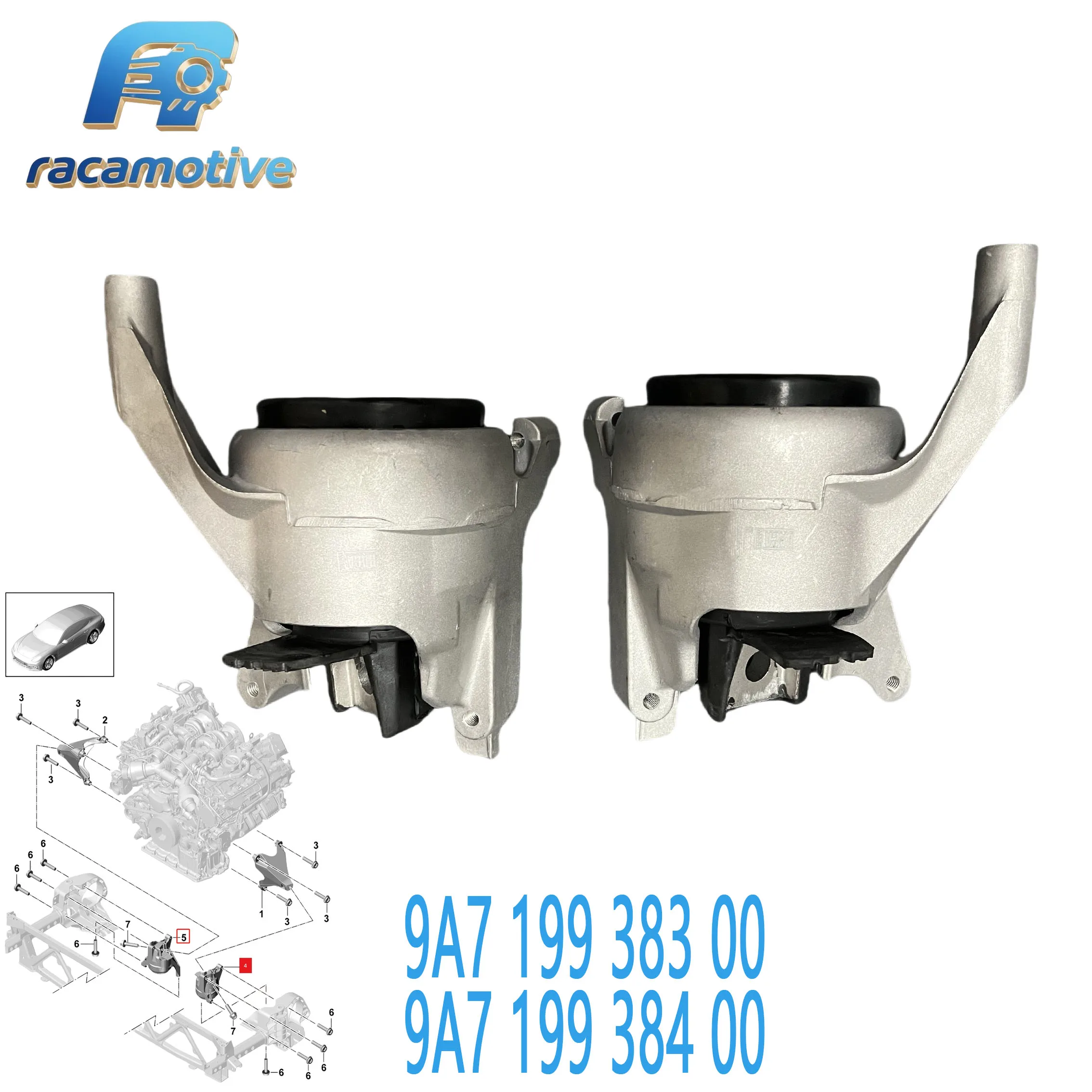 9A719938300 9A719938400 Suitable for Porsche Panamera (971) 2016-2024 Sport Turismo (971) 2017-2023 Engine Mount Bracket Kit.