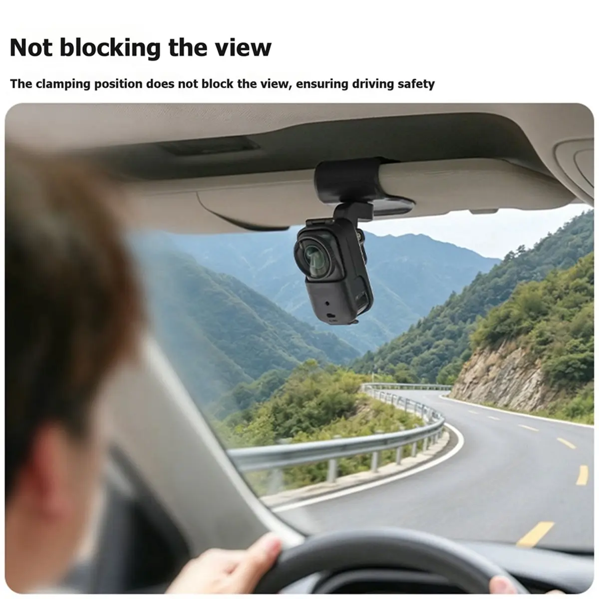 Dynamic Car Sun Visor Mount Camera Clip Holder for OSMO NANO Action Camera Universal in-Car Bracket