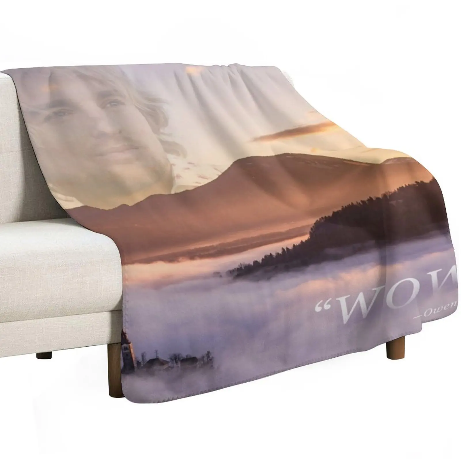 WOW - Owen Wilson Throw Blanket Nap Decorative Throw Beach Hairys Designers Decorative Sofa Blankets