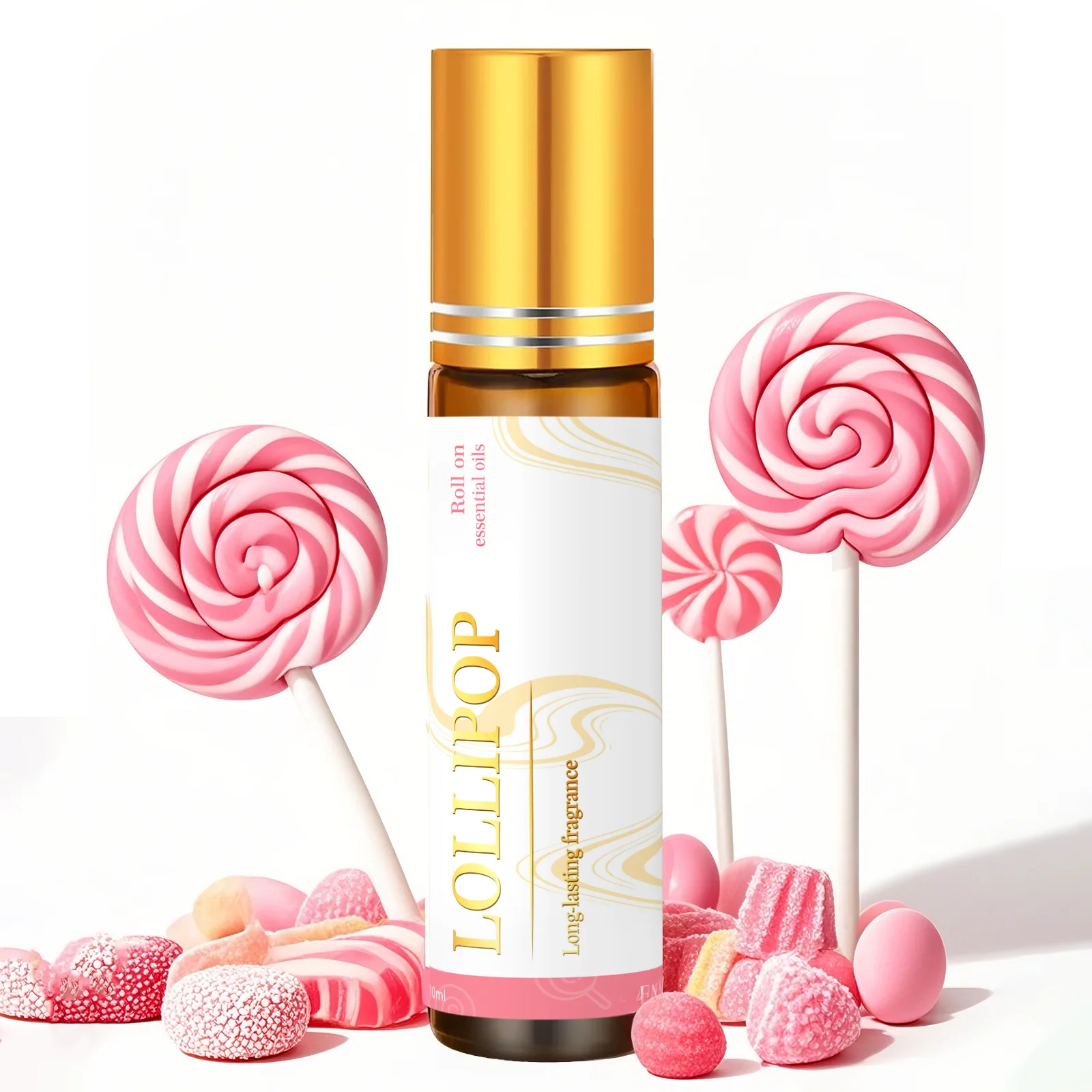 10ml Fragrance Oils Lollipop Roller Women's Massage Body Oils Skincare Holiday Gifts Nail Care Moisturizing