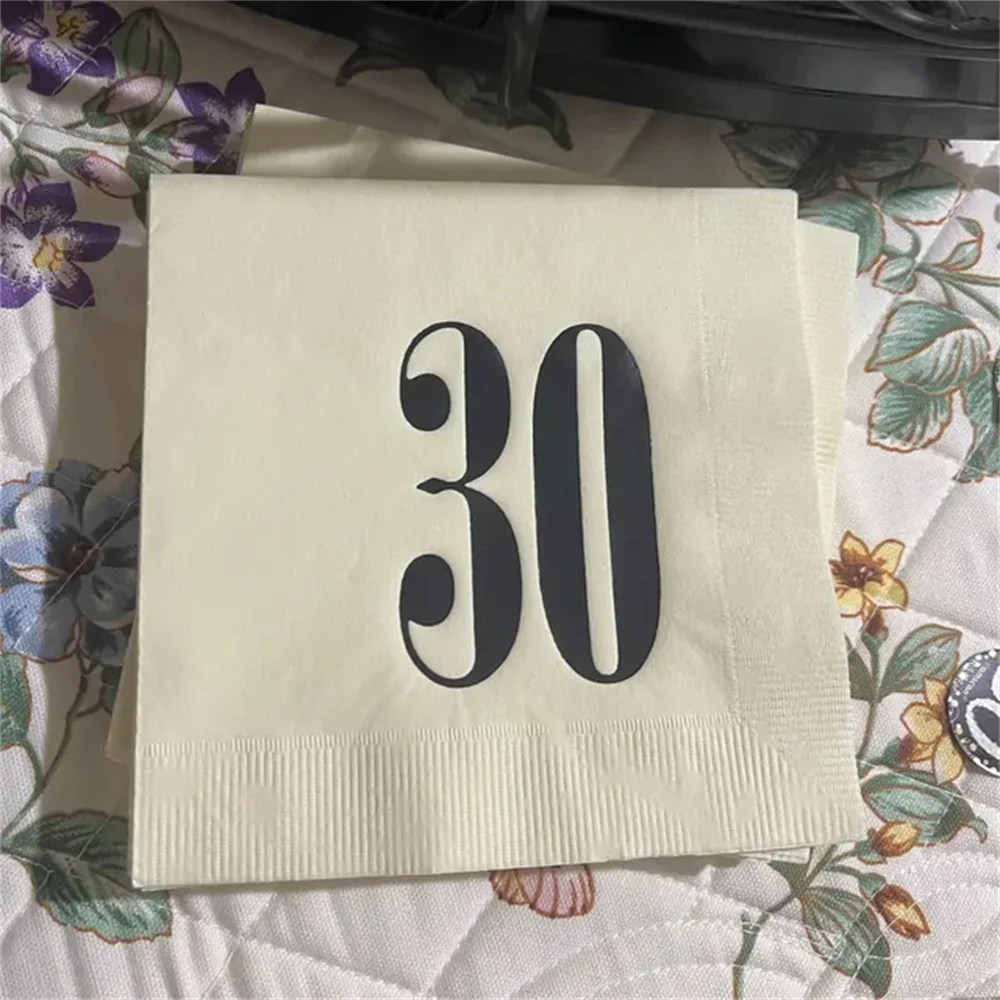 50PCS Personalized Old Fashioned Glass Cocktail Napkins