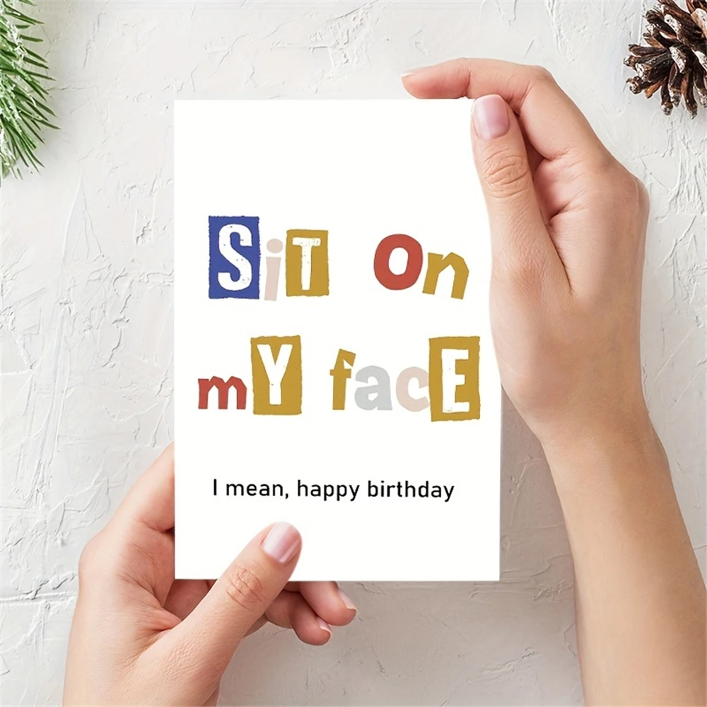 1pc,Dirty Birthday Card for Her, Wife Birthday Card, Raunchy Birthday Card for Girlfriend, Witty Happy Birthday Card Gift for Wo