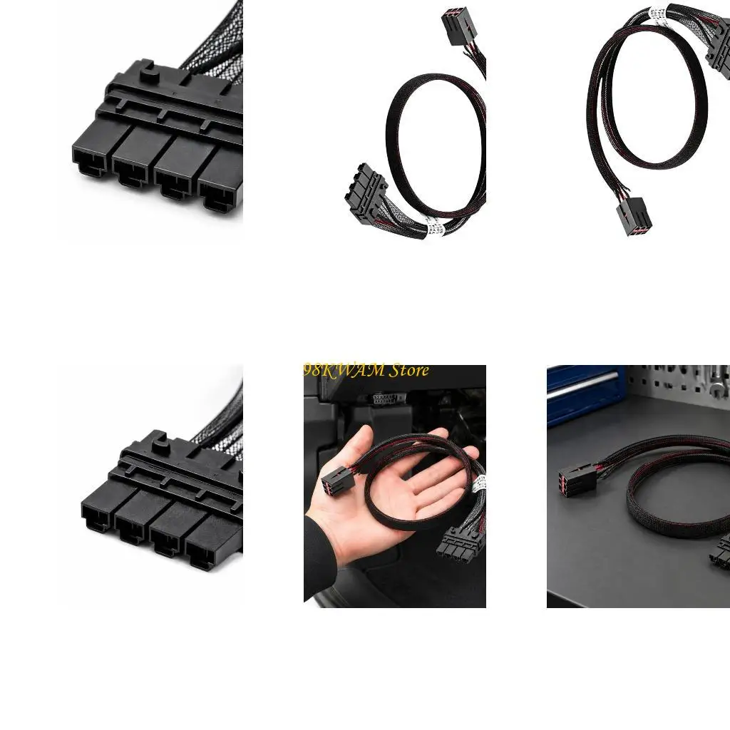 Trailer Brake Control Wiring Harness TPH-006 with Copper Wires, PVC Insulation, Black Nylon Outer Sleeve, and Distinct 68UF