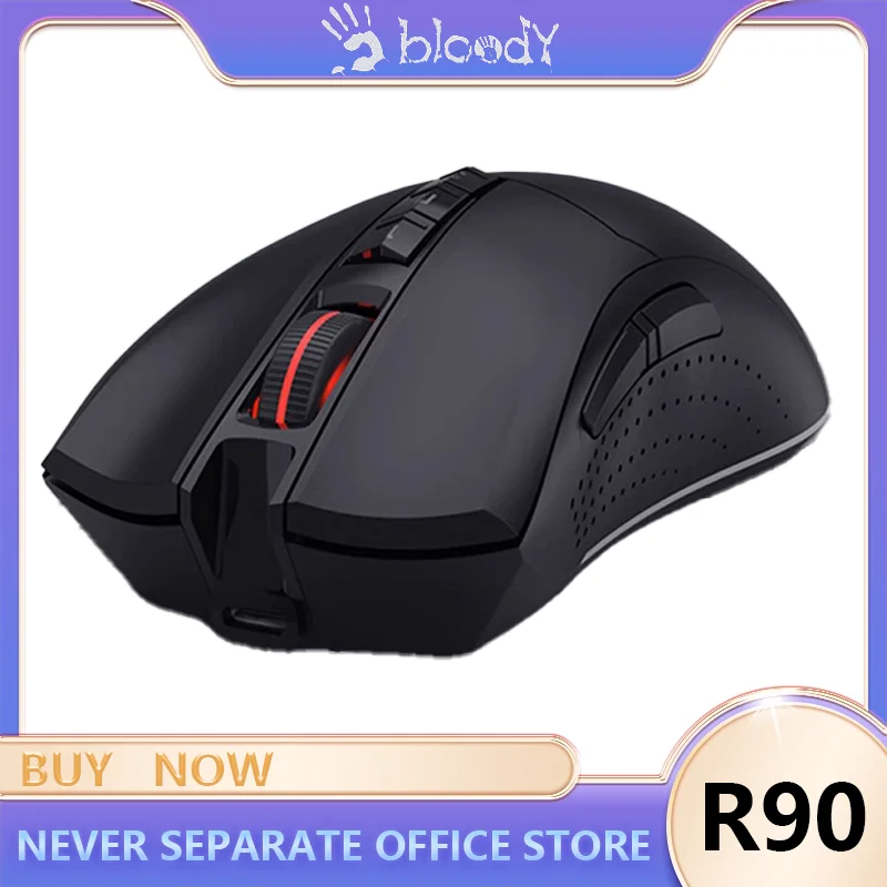 

Bloody R90 PLUS Wireless Ergonomic Low Delay Light Gaming Mouse RGB FPS Pc Gamer Laptop Accessories Computer Office programmable