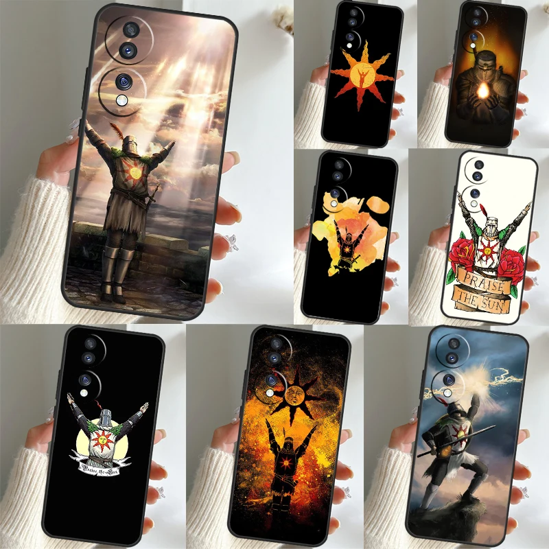 Praise the Sun Dark Souls Cover For Huawei P30 P50 Pro P20 P40 Lite P Smart 2019 Nova 5T Honor X9a 50 70 X7 X8 Case