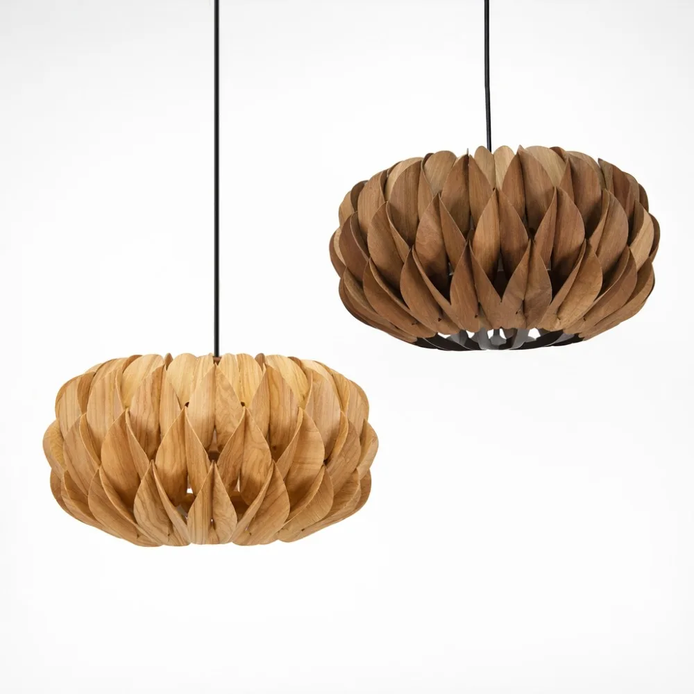 

JOYINLED Nordic Wooden Art Pendant Light 40CM Dining Room Home Decor Hanging Light E27 Led Chandelier Indoor Lighting Fixtures