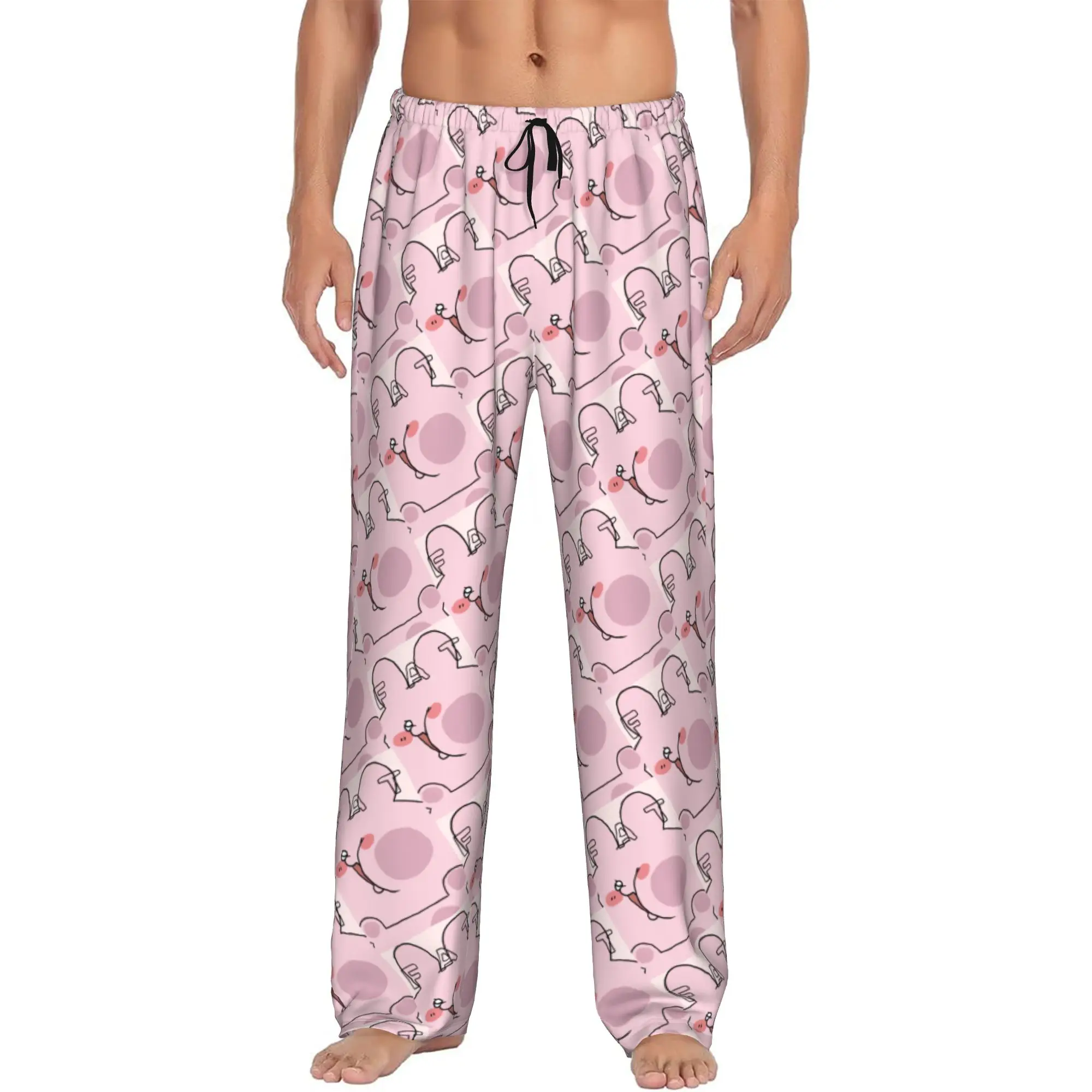 

Custom Printed Men Cartoon A-Asamimichans Cute Pajama Pants Sleepwear Sleep Lounge Bottoms with Pockets
