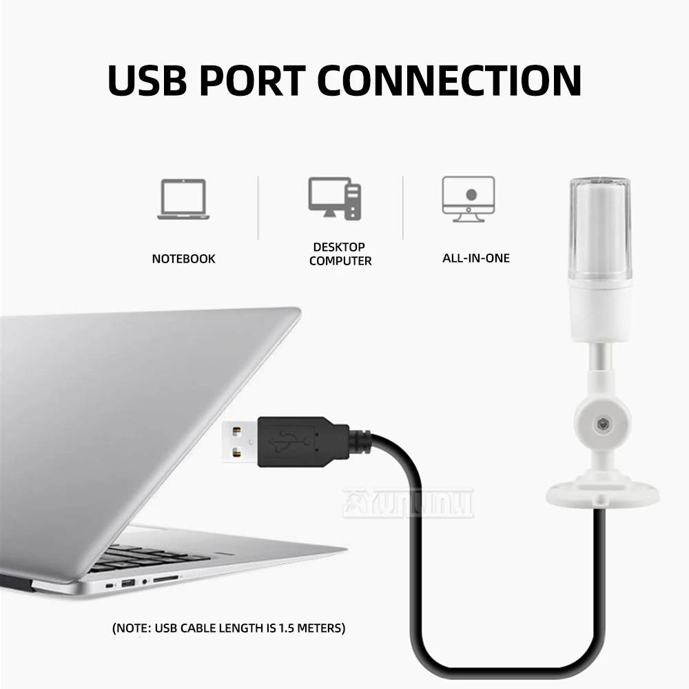 ไฟหอควบคุม USB ตั้งโปรแกรมได้ไฟสามสีจัดเก็บข้อมูลอัตโนมัติไฟสัญญาณเตือนภัยโลจิสติกส์