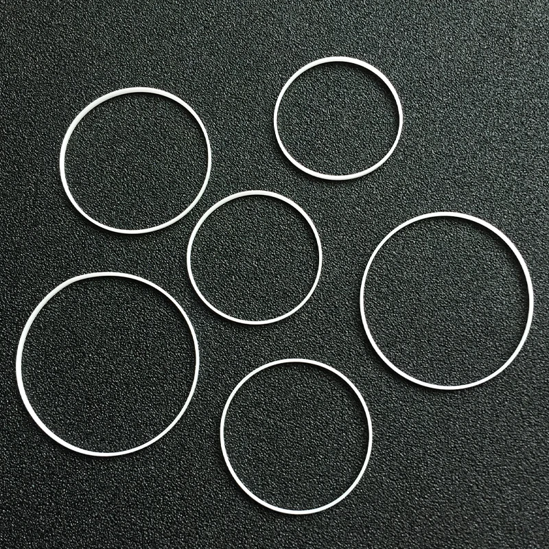 White Gasket 0.5mm Thick 0.85mm High 16-24.5mm I Ring Fits Front Watch Crystal Glass Repair Parts Watches Accessories，1pcs